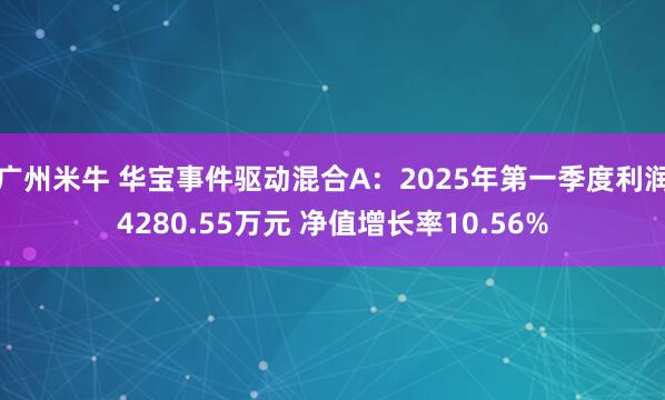 广州米牛 华宝事件驱动混合A：2025年第一季度利润4280.55万元 净值增长率10.56%
